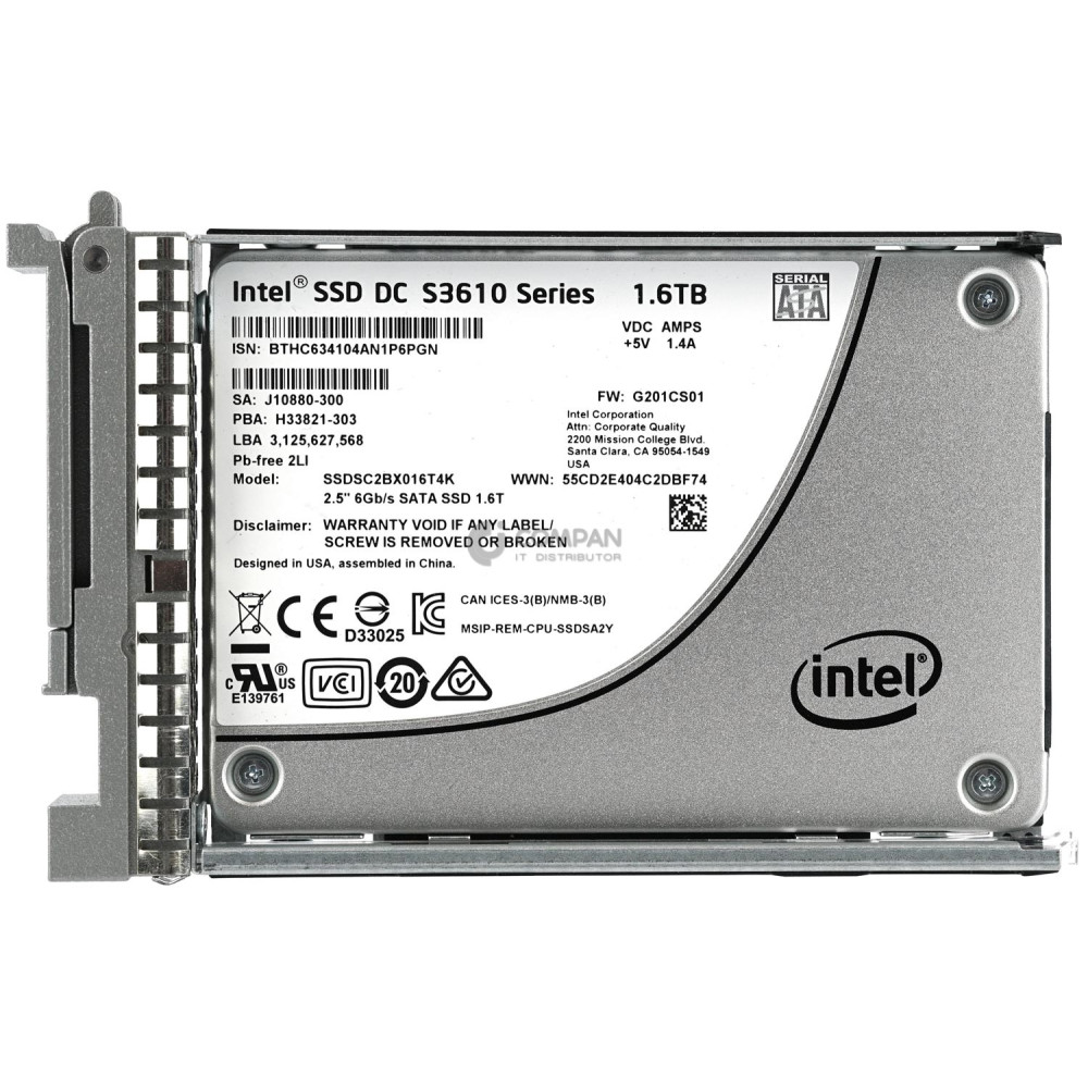 UCS-SD16TB12S3-EP CISCO HARD DRIVE 1.6TB SATA III 6G 2.5" SSD DC S3610 SERIES
